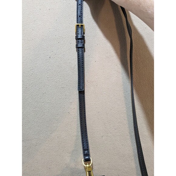 FOSSIL Campbell Crossbody Black Stripe Purse Adjustable Strap - Picture 4 of 12